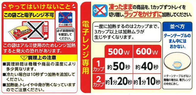 えびとチーズのグラタン パッケージ裏面