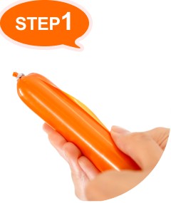 STEP1：包装フィルムの繋ぎ合わせ部分を立ち上げます