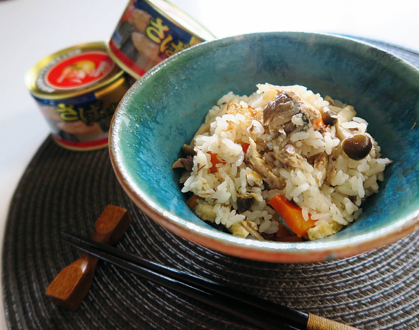鯖缶まるごと炊き込みごはん