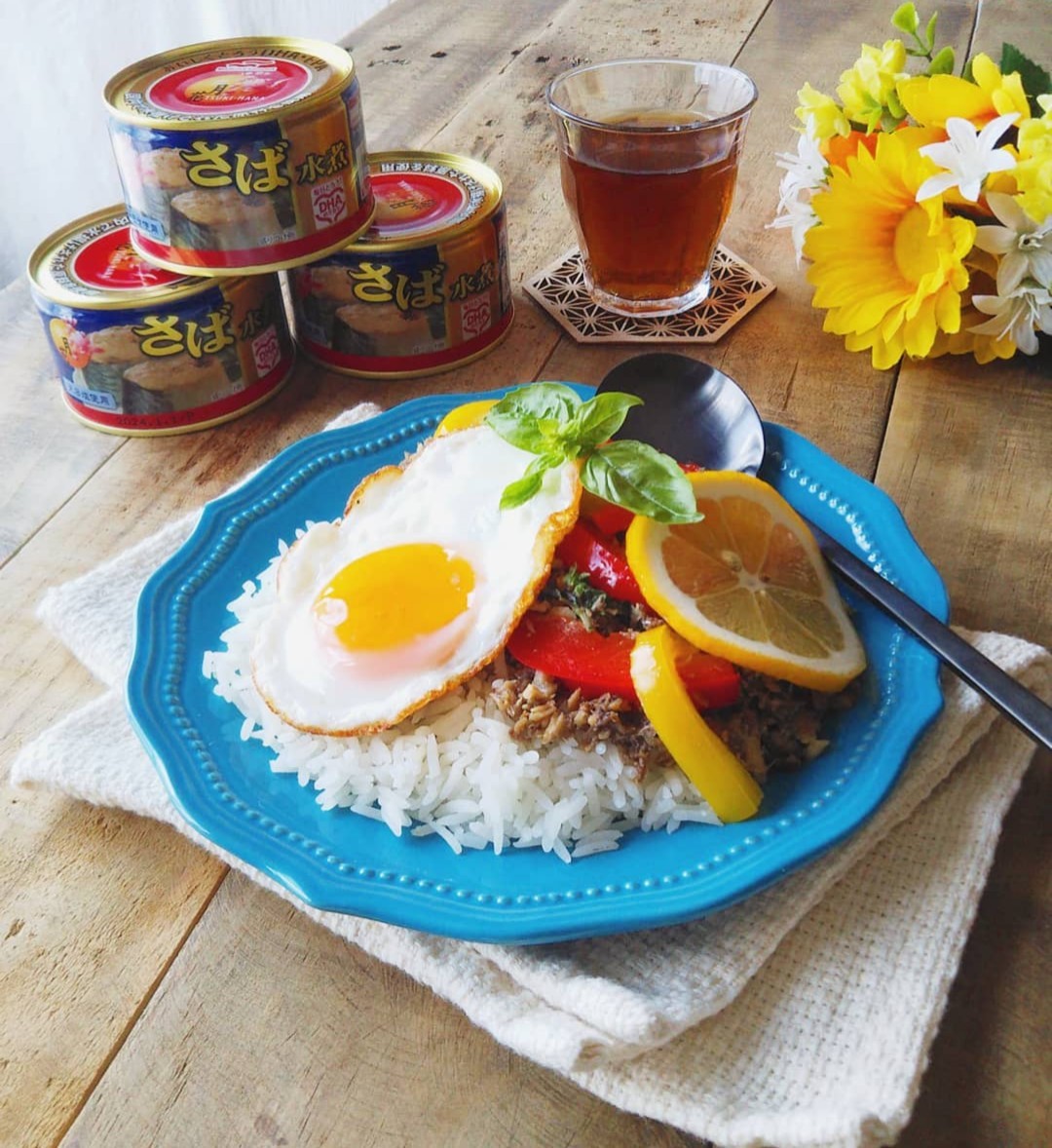 さば缶ガパオライス