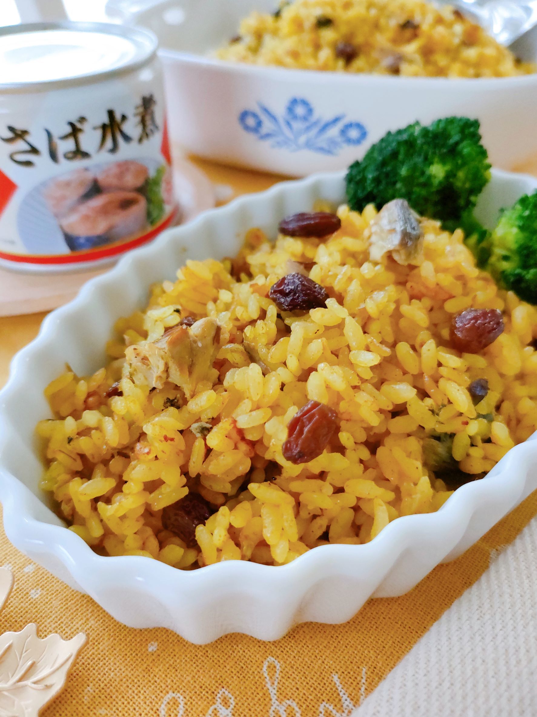 さば水煮のカレーピラフ