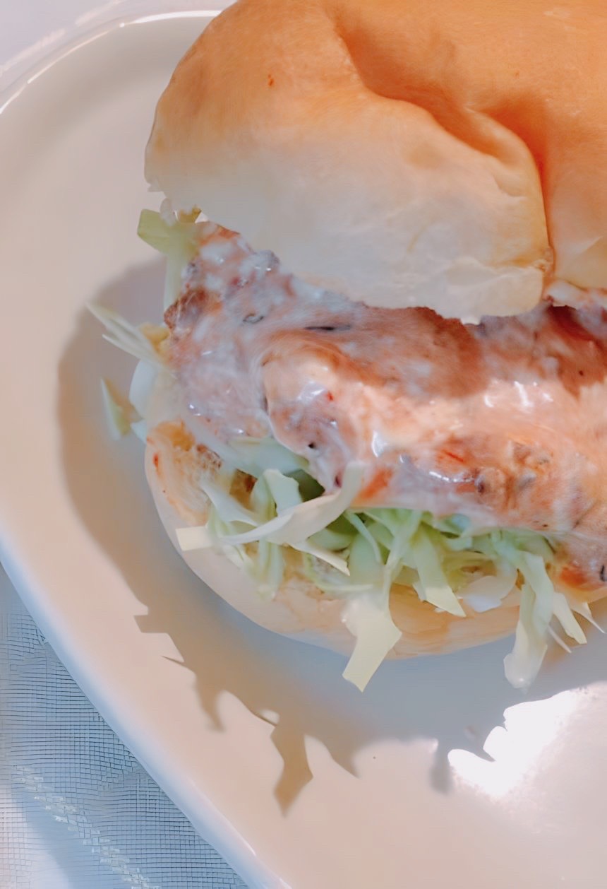 低糖質サバ缶バーガー！