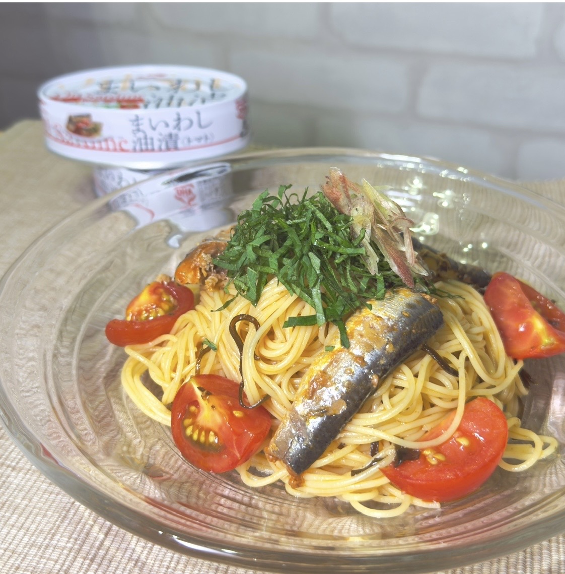 暑い日の最適解！イワシ缶の冷製パスタ🍝