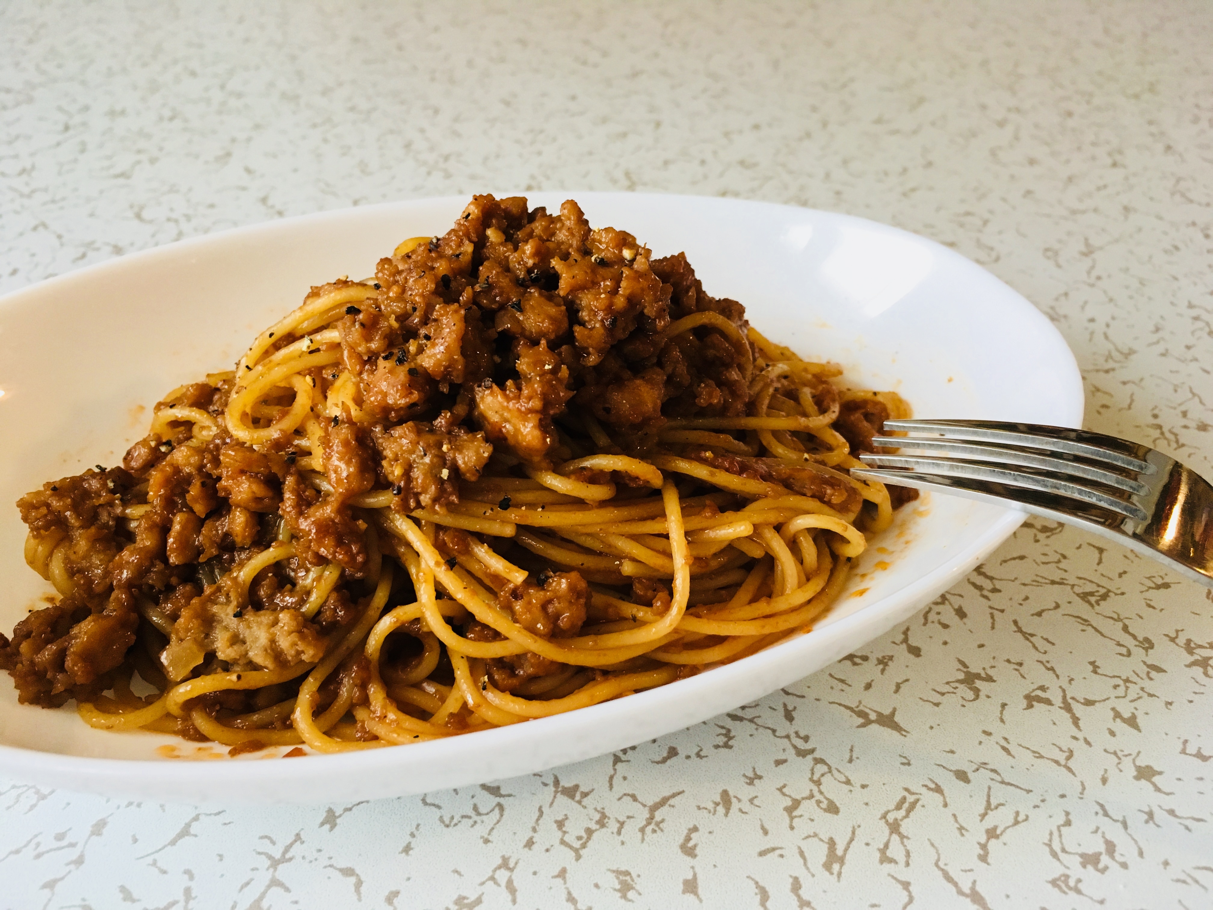 簡単贅沢ボロネーゼ風パスタ
