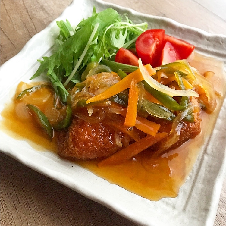 白身フライの甘酢あんかけ