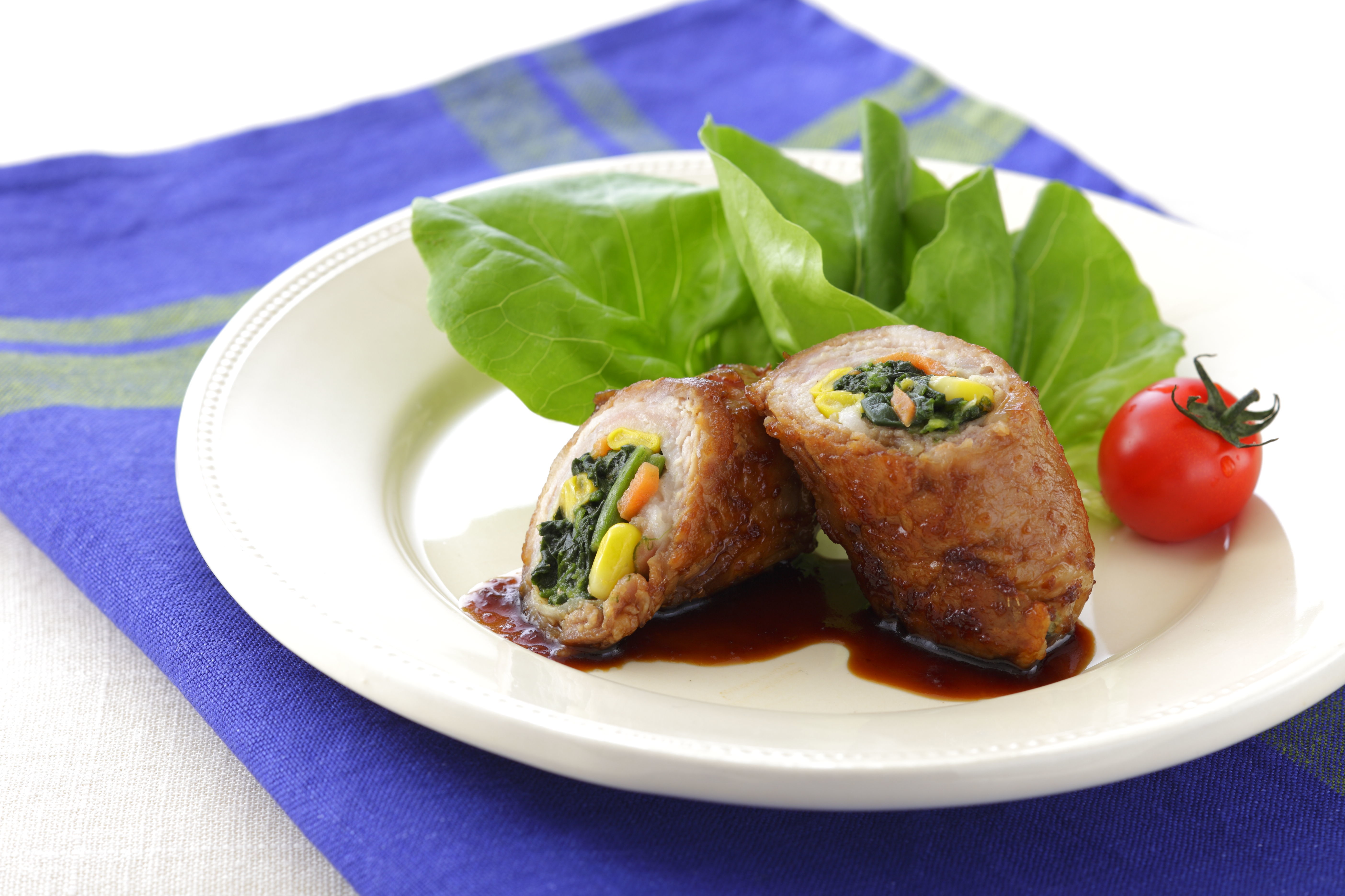 【くまちゃんレシピ】肉巻きバター炒めほうれん草